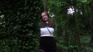www.cuffkeybondage.com - Captured Kerry in Woodland captive part 2 thumbnail